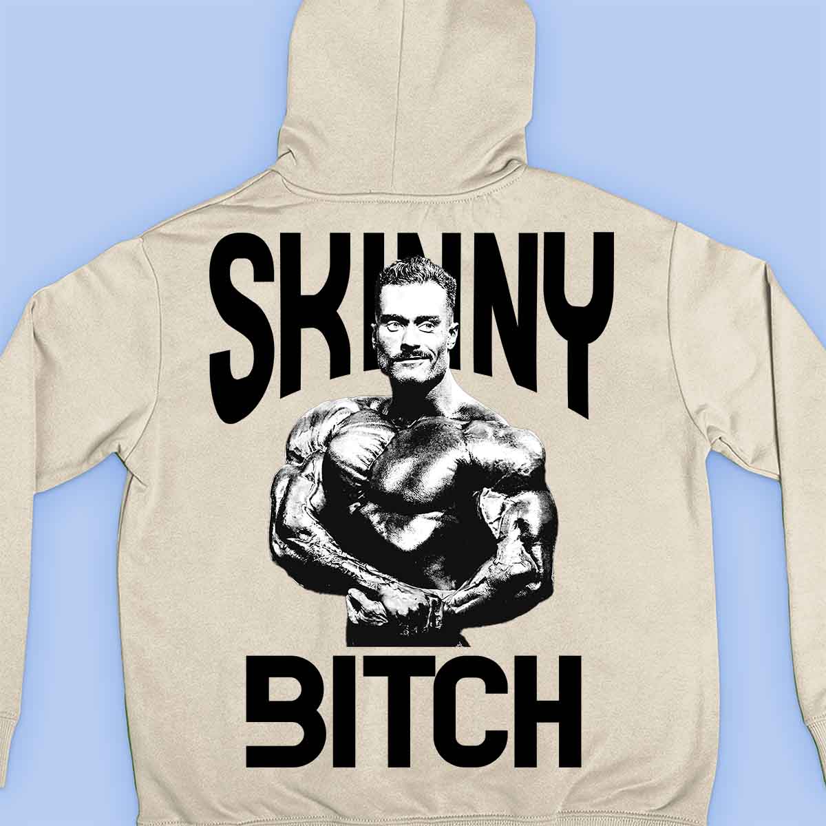 Skinny Bitch - Impressão traseira unissex com capuz premium