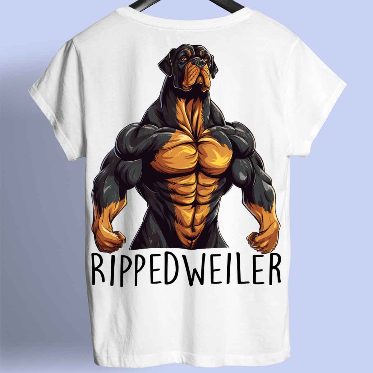 Rippedweiler - Camiseta Premium Unissex Backprint