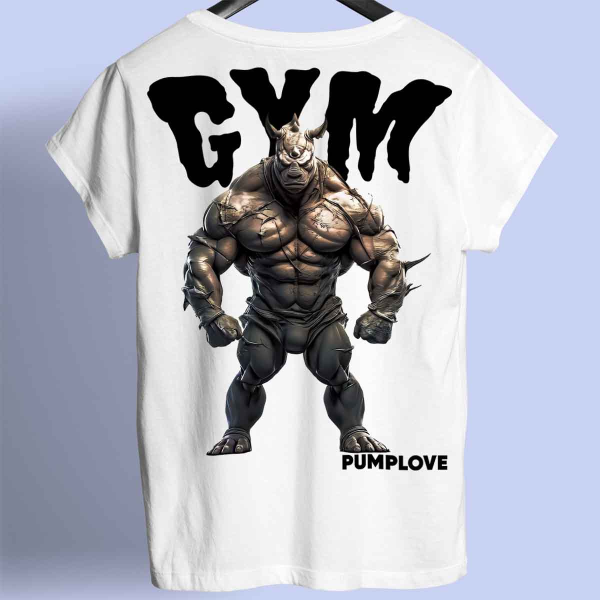 Gym Rhino - Camisa Premium Unissex Backprint