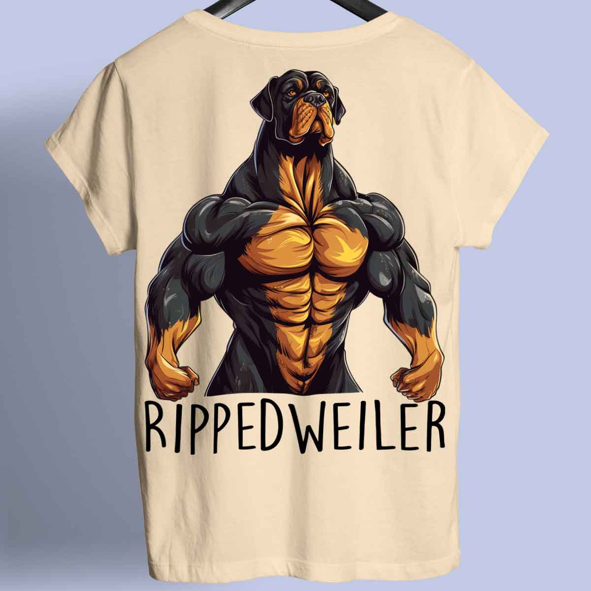 Rippedweiler - Camiseta Premium Unissex Backprint