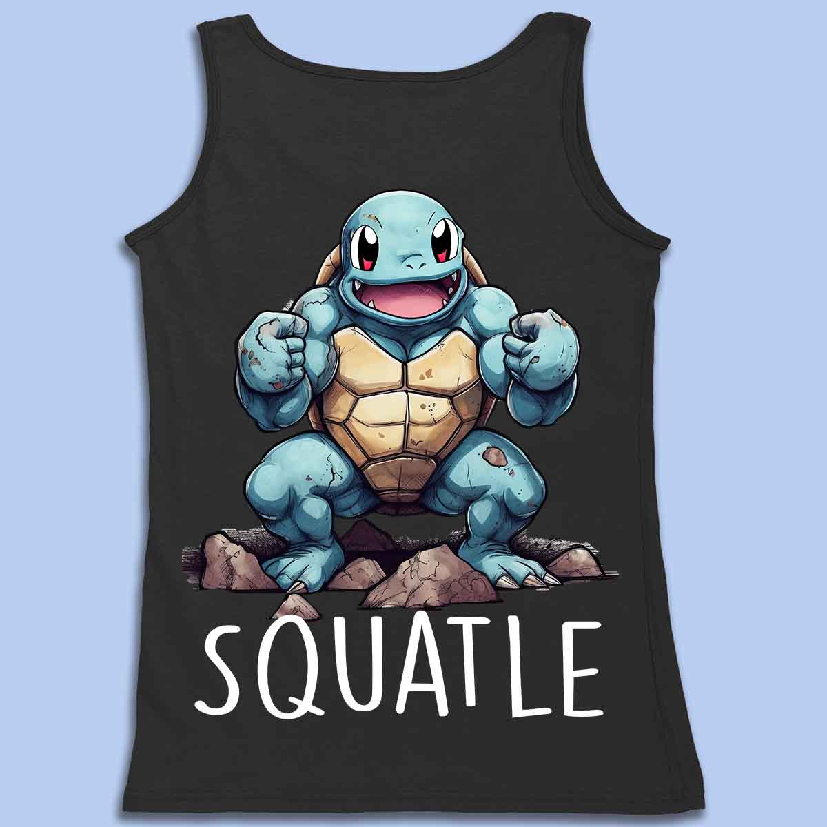 Squirtle – Regata Premium Unissex com Estampa Traseira
