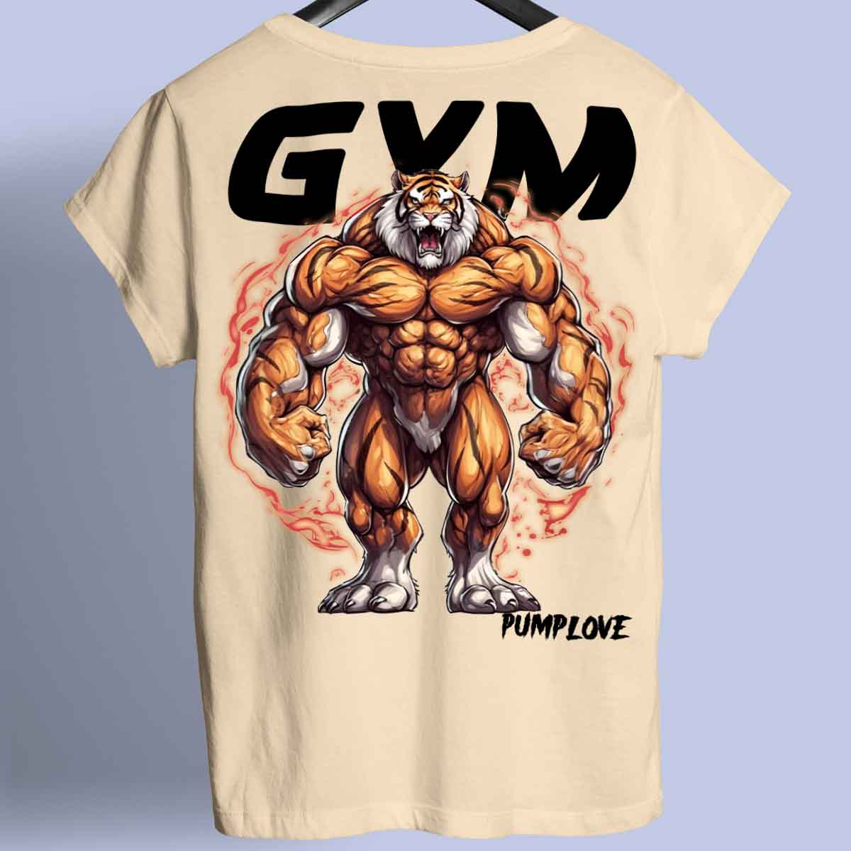 Gym Tiger - Camisa Premium Unissex Backprint