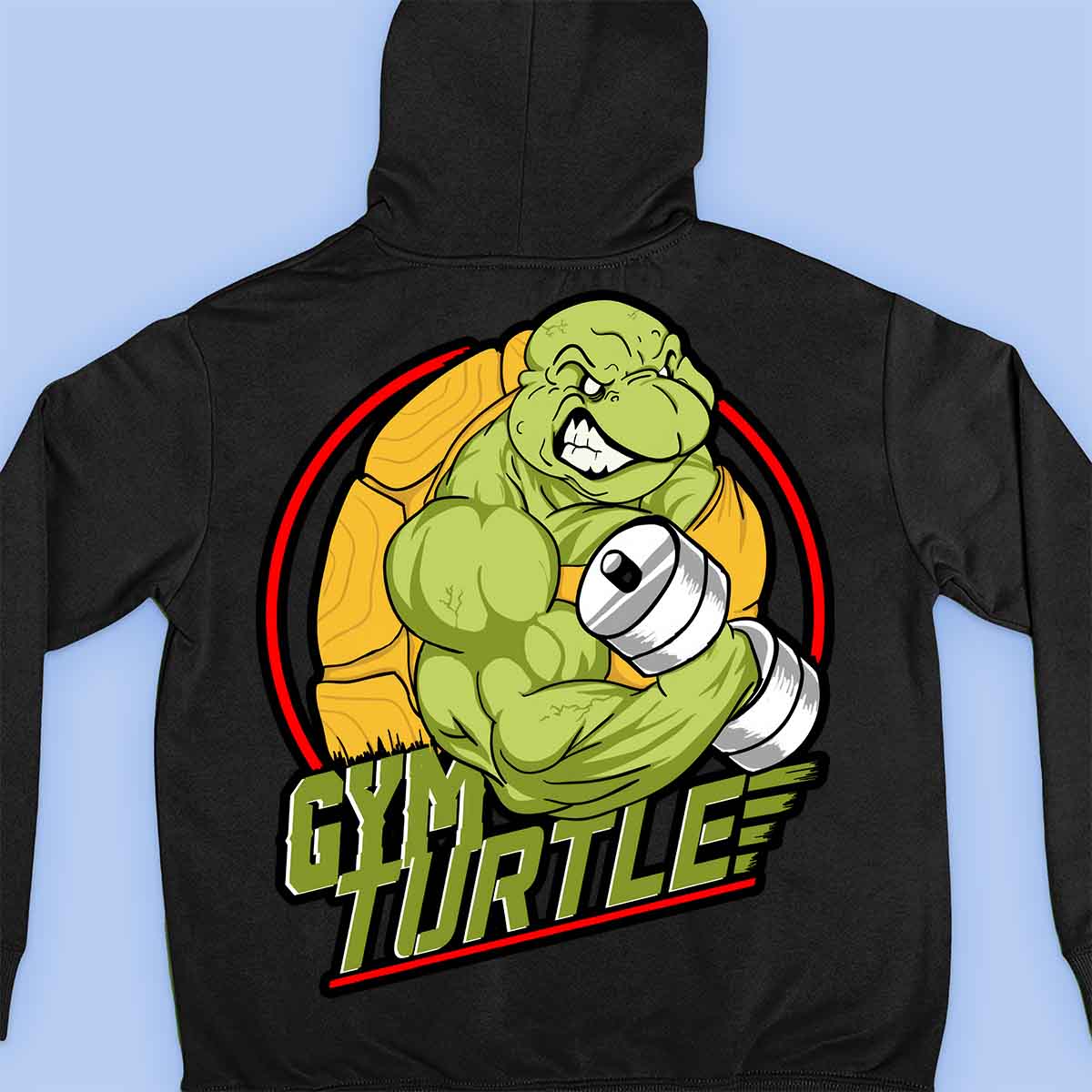 Gym Turtle - Moletom Premium Unissex Backprint