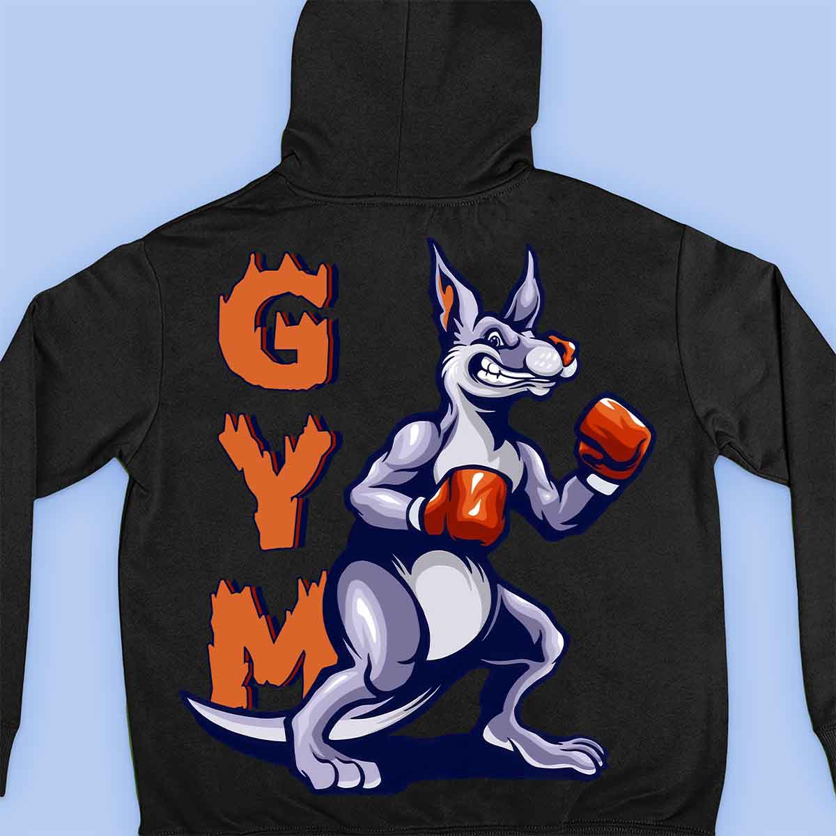 Gym Kangaroo - Moletom Premium Unissex Backprint