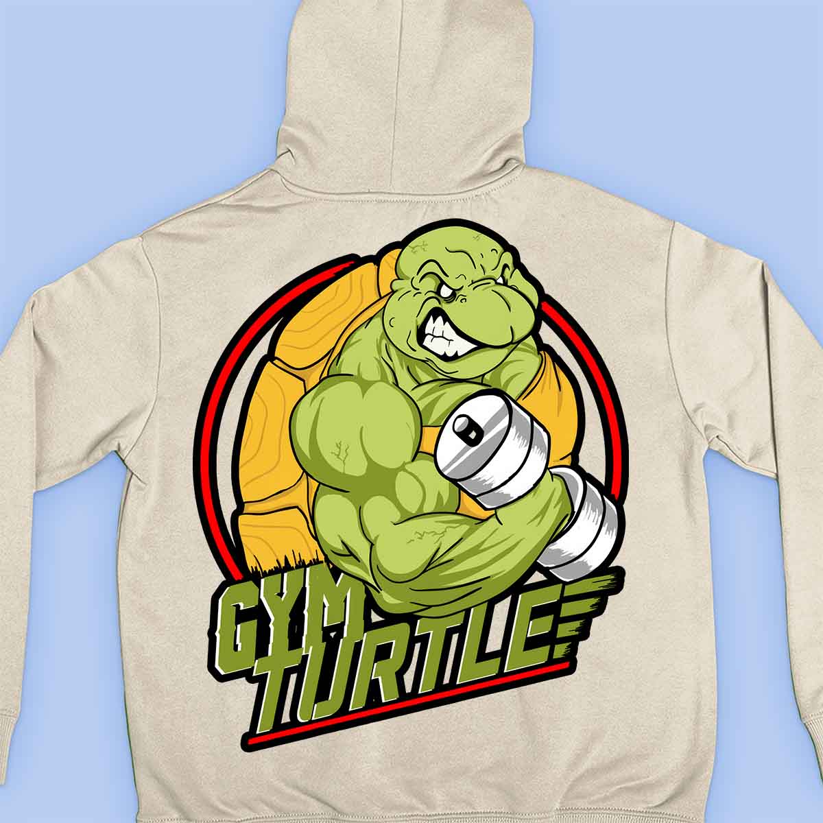 Gym Turtle - Moletom Premium Unissex Backprint