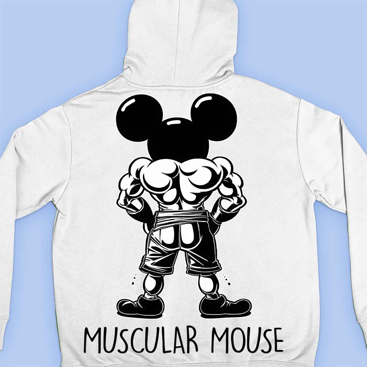 Muscular Mouse - Premium Hoodie Unisex Backprint