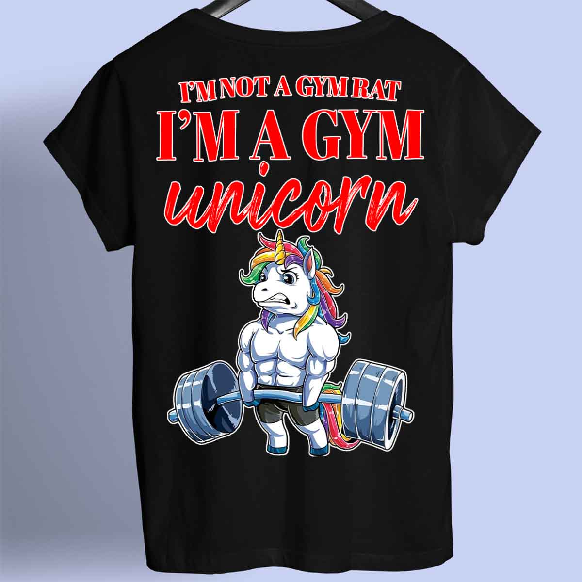 Gym Unicorn - Camisa Premium Unissex Costas