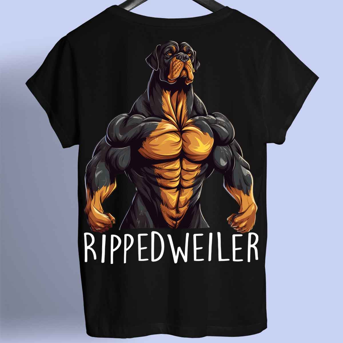 Rippedweiler - Camiseta Premium Unissex Backprint