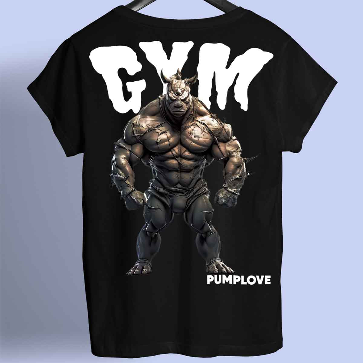 Gym Rhino - Camisa Premium Unissex Backprint