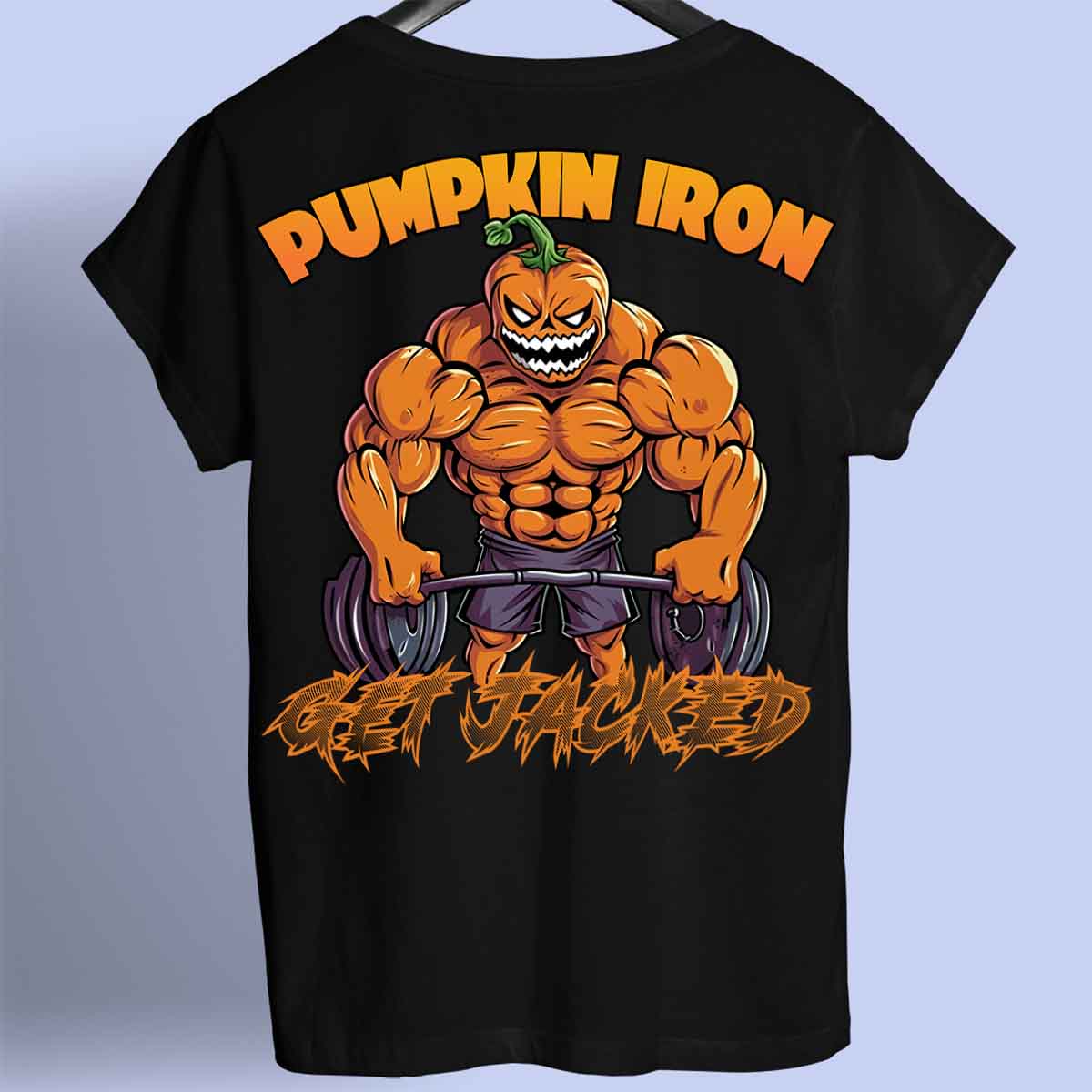 Pumpkin Iron - Camiseta Premium Unissex Backprint