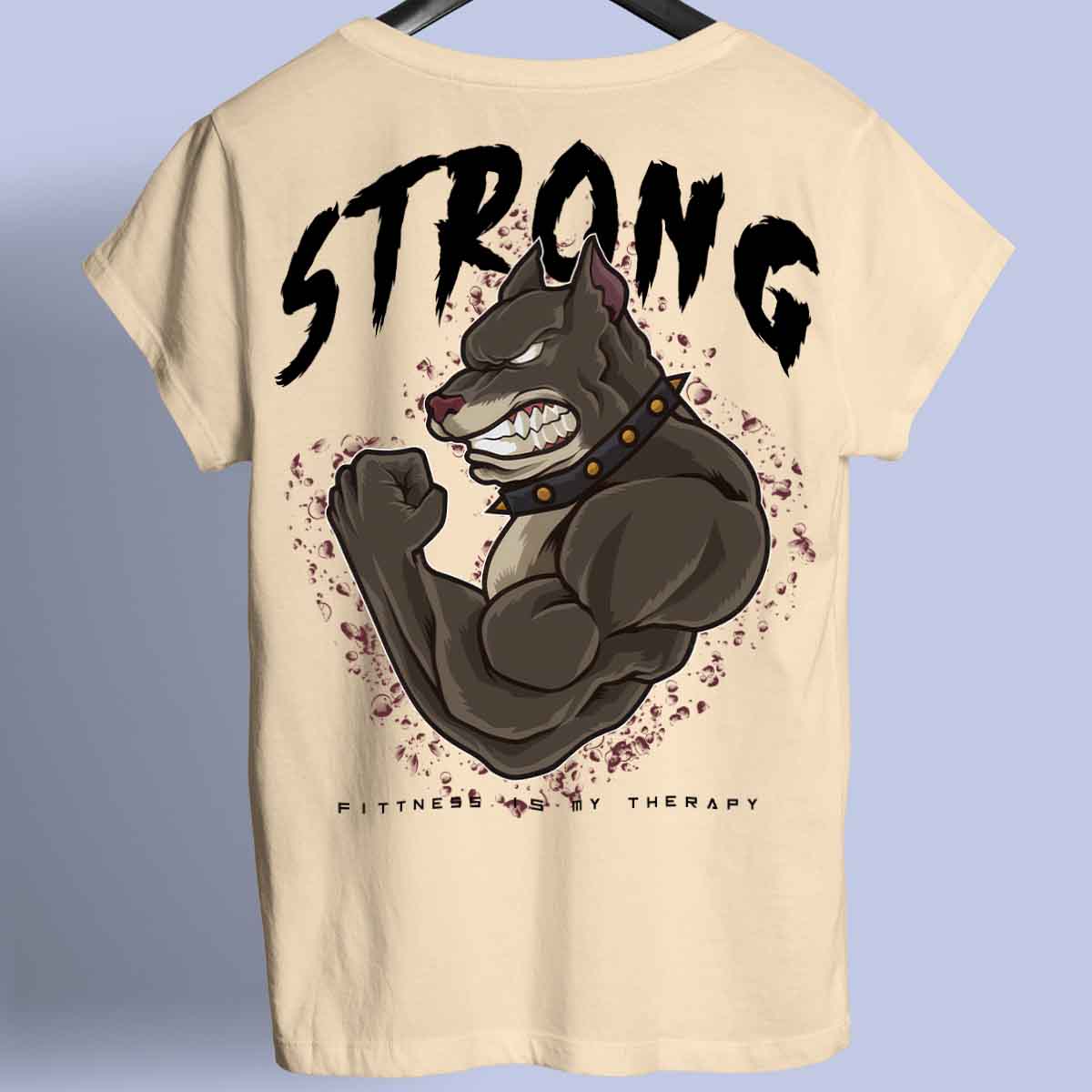 Strong Dog - Camiseta Premium Unissex Backprint