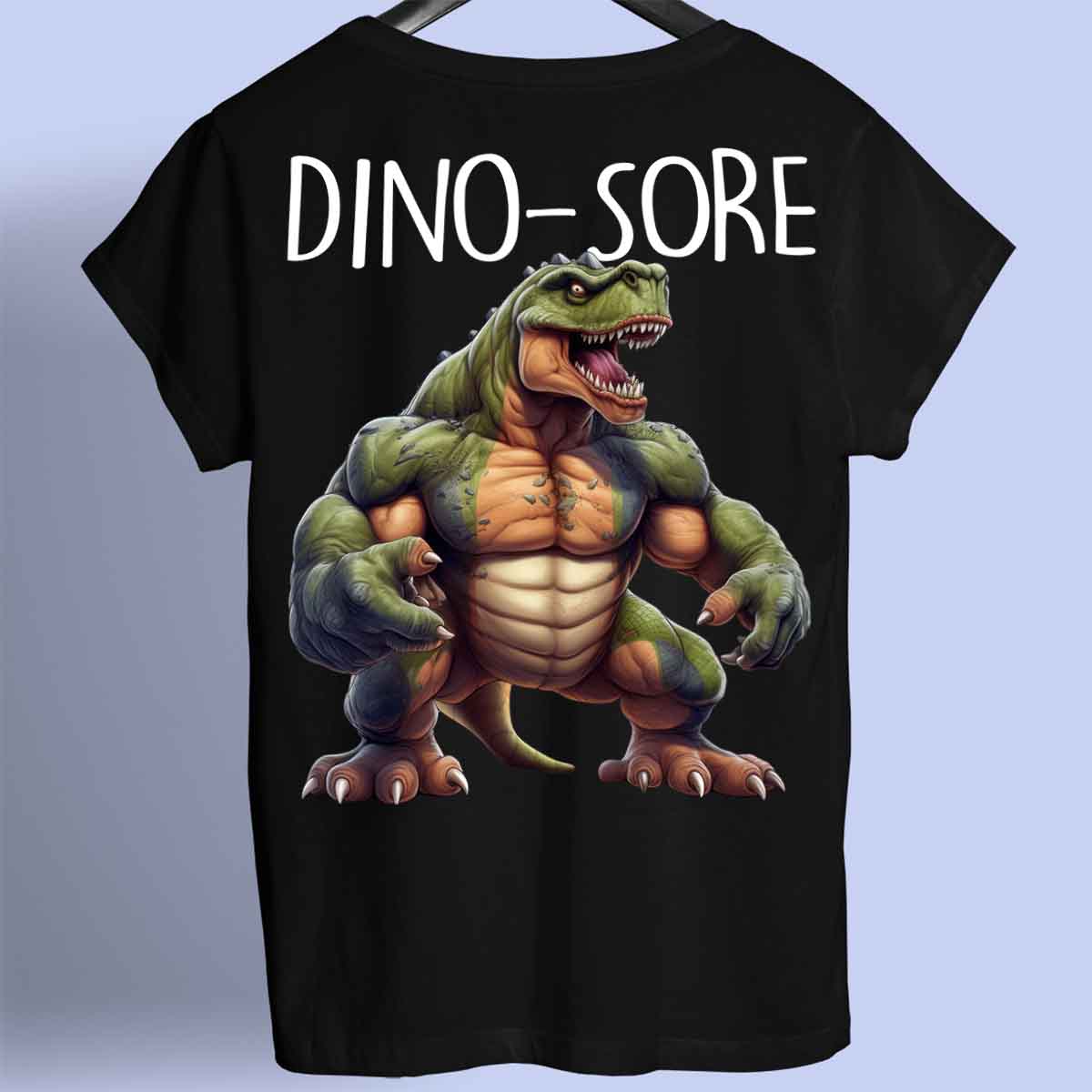 Dino-Sore - Camiseta Premium Unissex Backprint