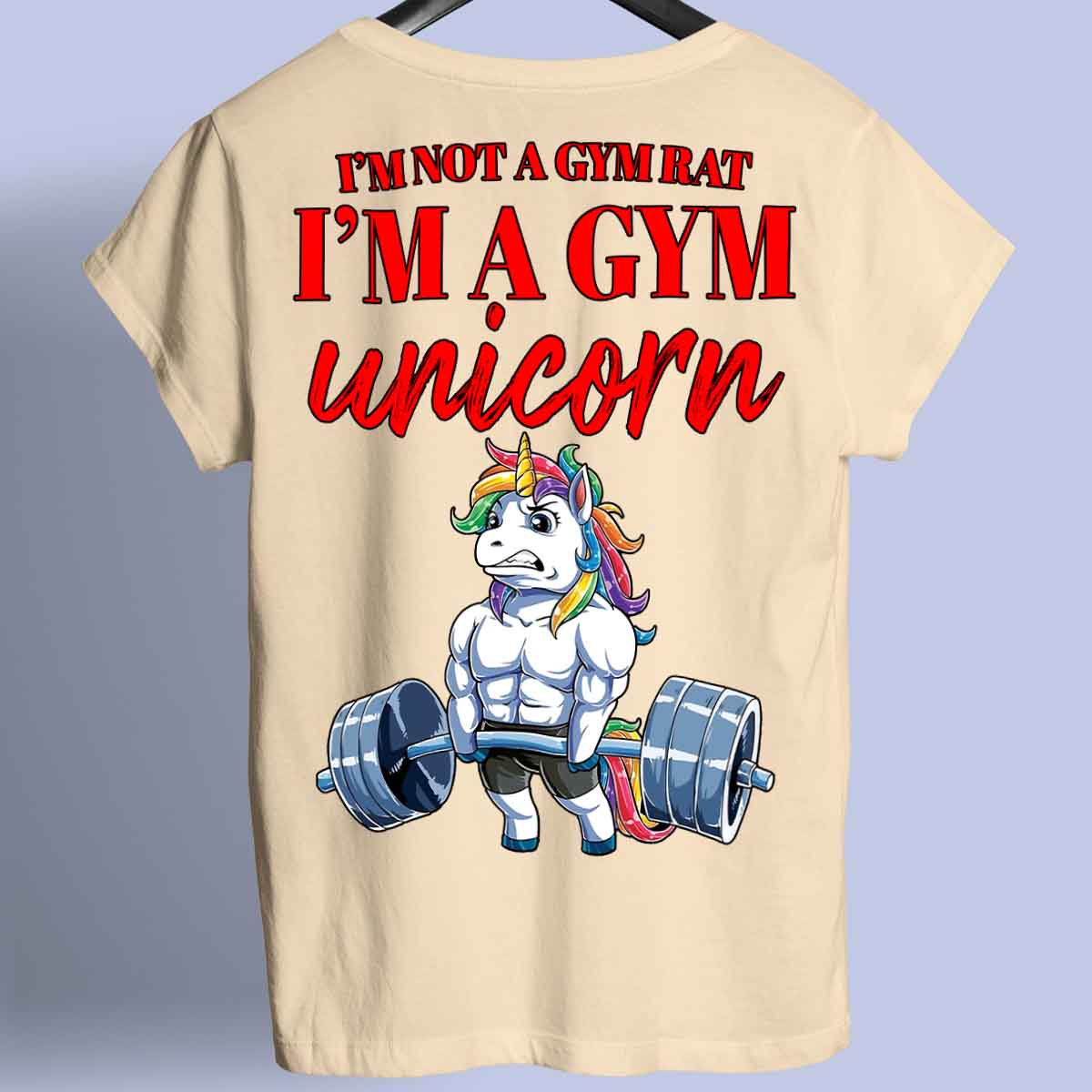 Gym Unicorn - Camisa Premium Unissex Costas