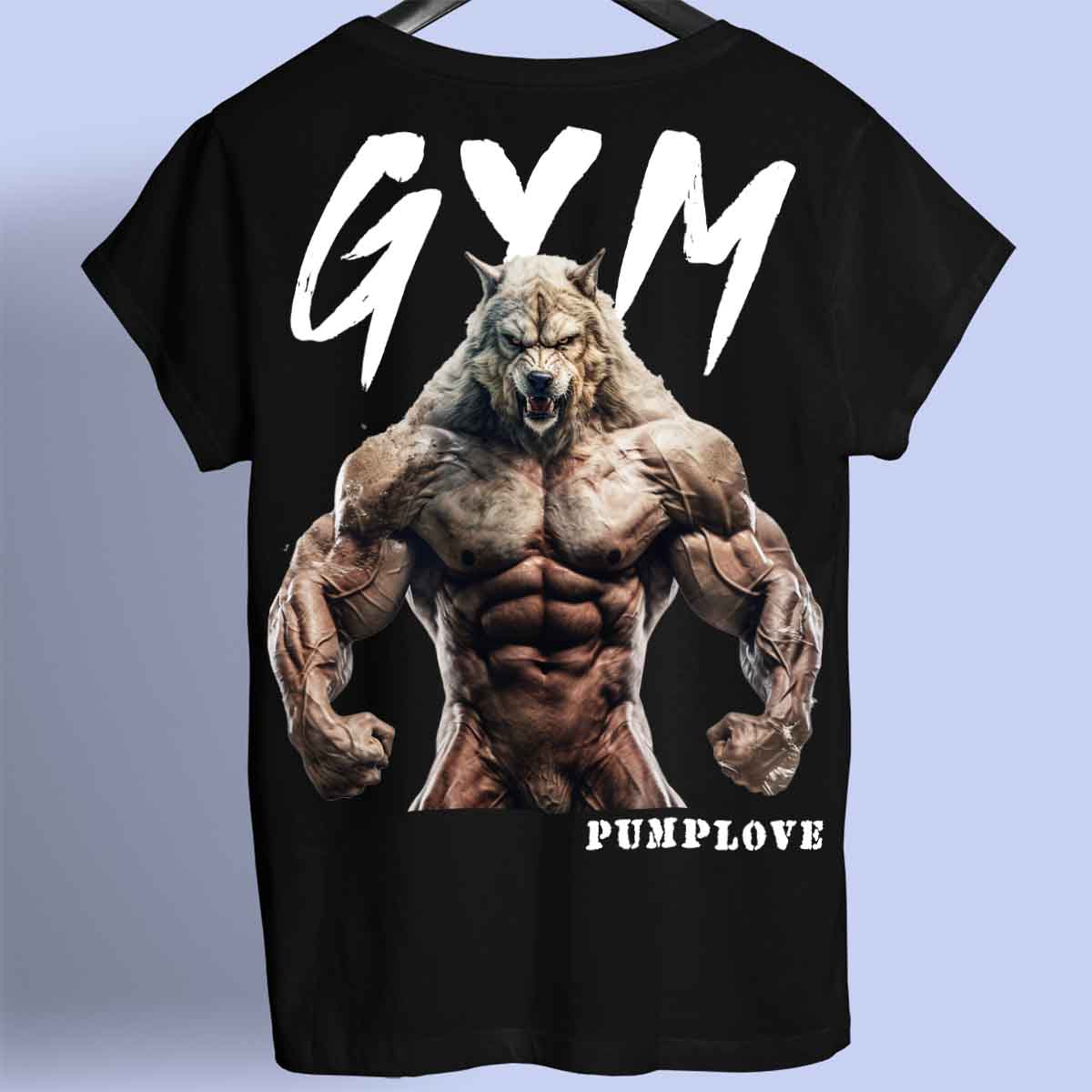 Gym Wolf - Camisa Premium Unissex Backprint