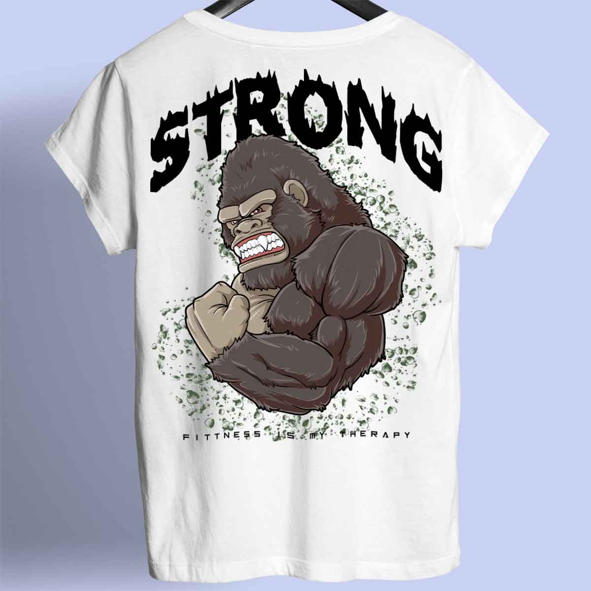 Strong Gorilla - Camiseta Premium Unissex Backprint