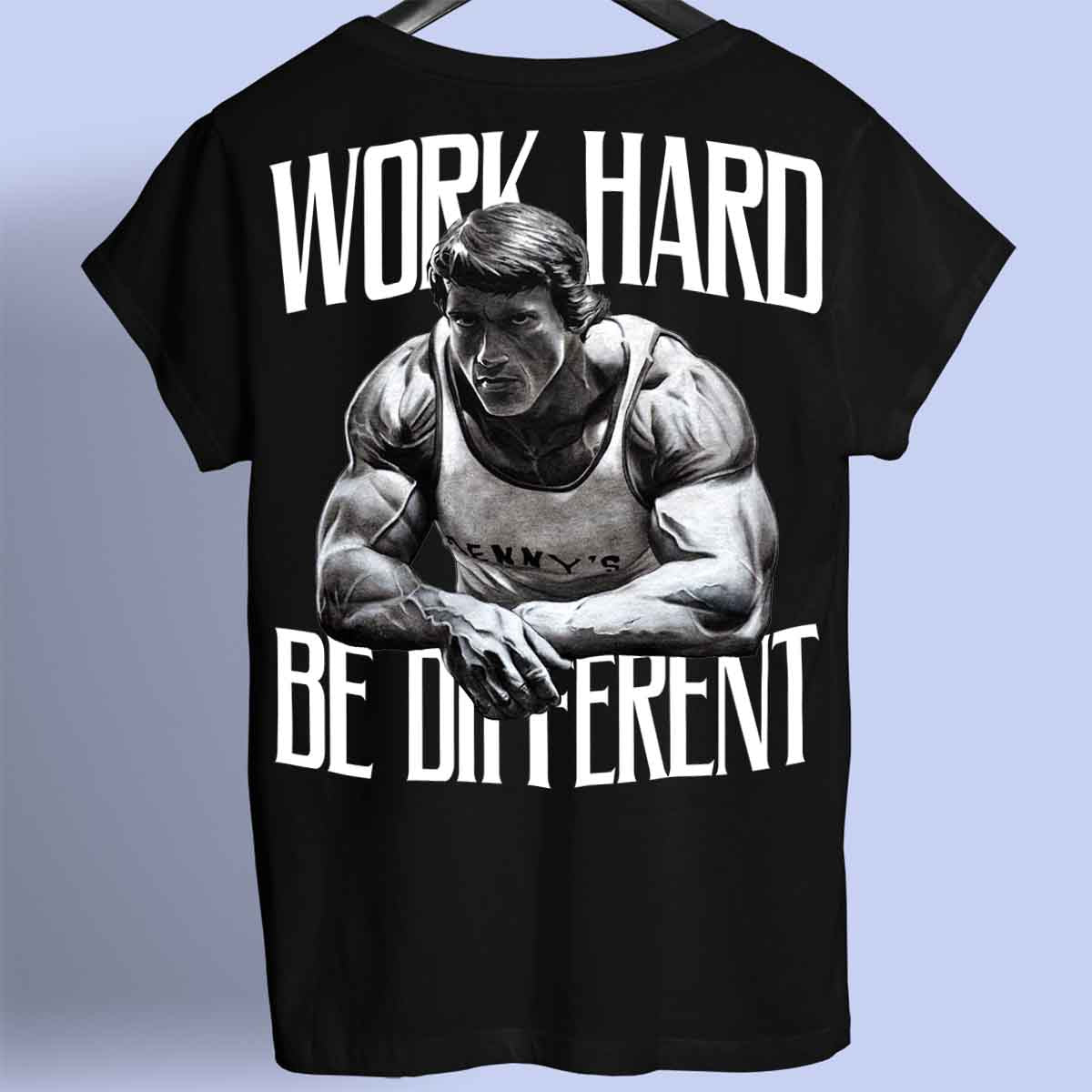 Work Hard - Camisa Premium Unissex Backprint