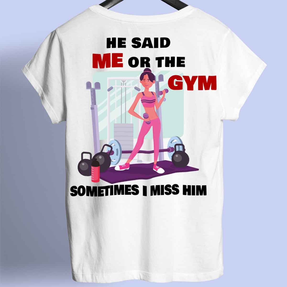 Me or Gym - Camisa Premium Unissex Backprint