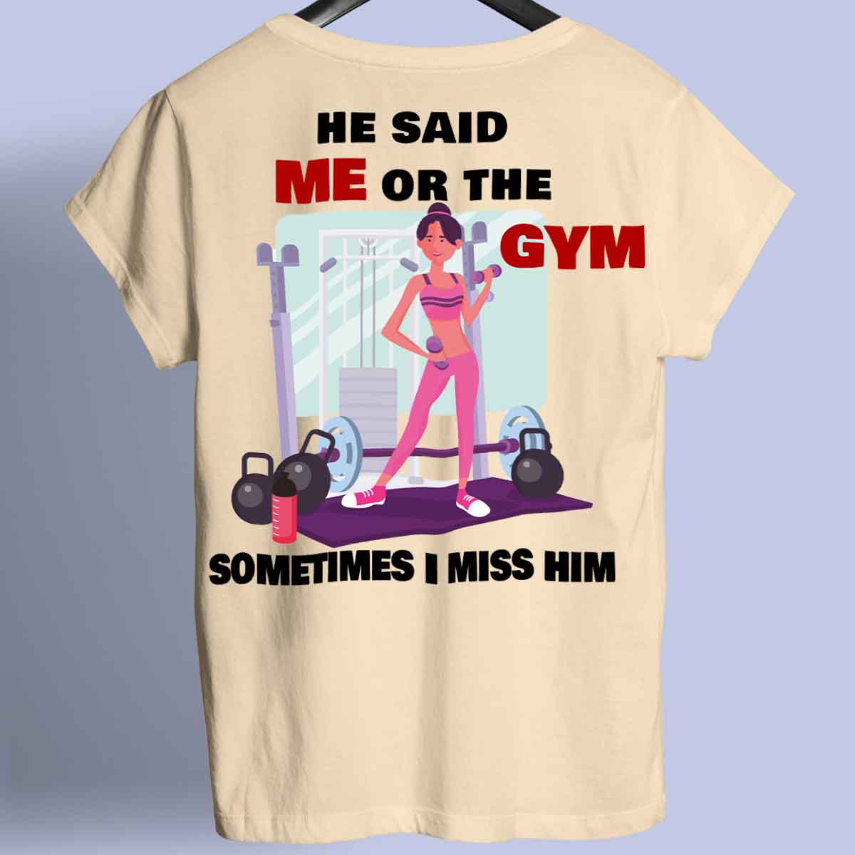 Me or Gym - Camisa Premium Unissex Backprint