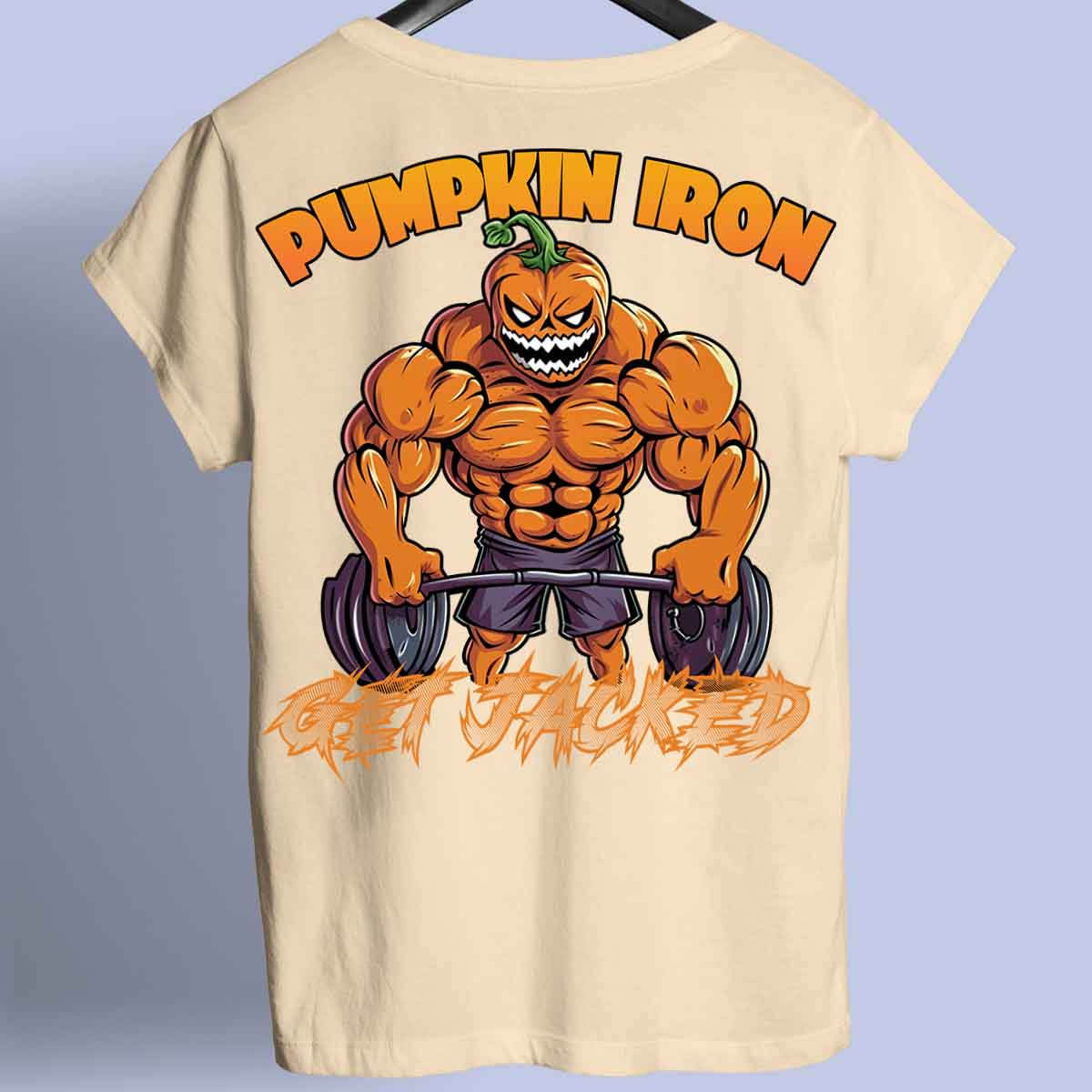 Pumpkin Iron - Camiseta Premium Unissex Backprint