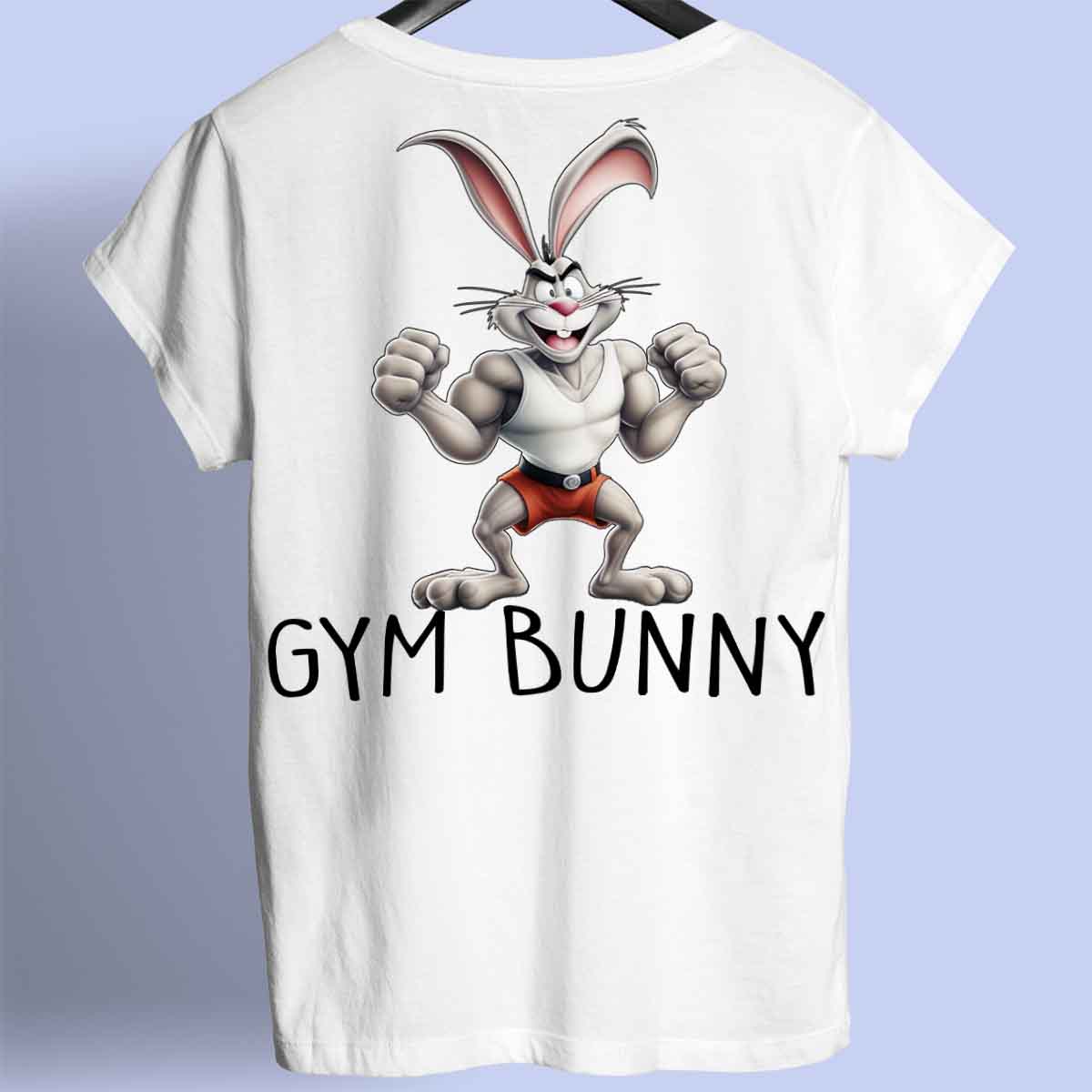 Gym Bunny - Camisa Premium Unissex Backprint