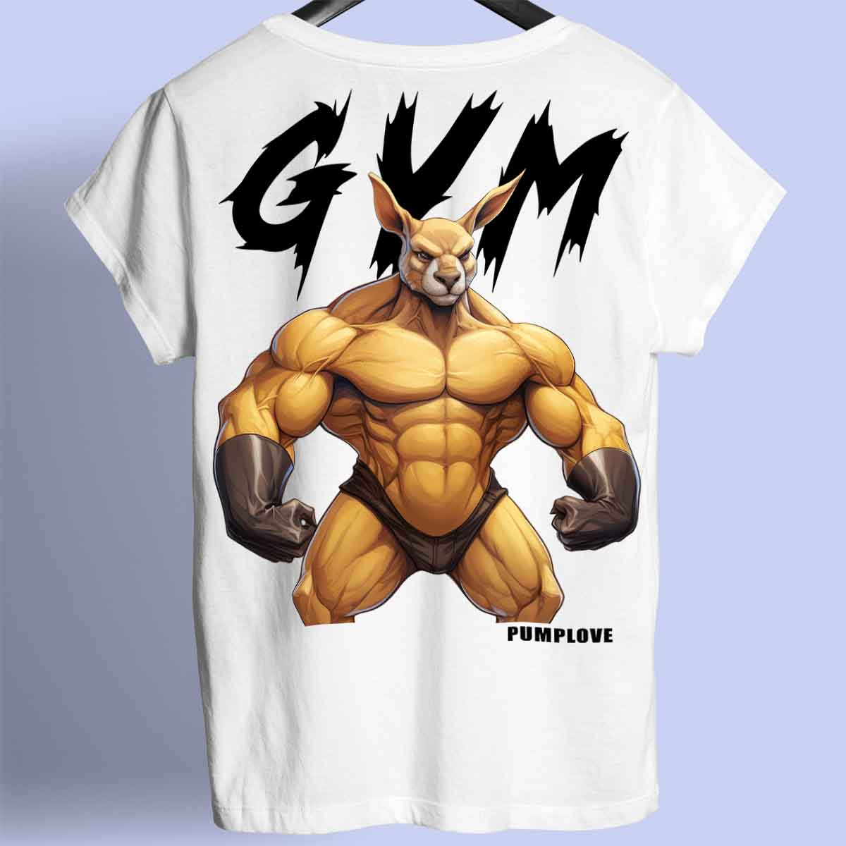 Gym Kangaroo - Camiseta Premium Unissex Backprint