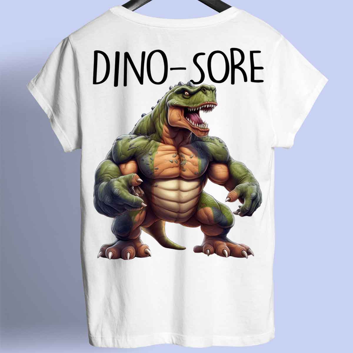 Dino-Sore - Camiseta Premium Unissex Backprint