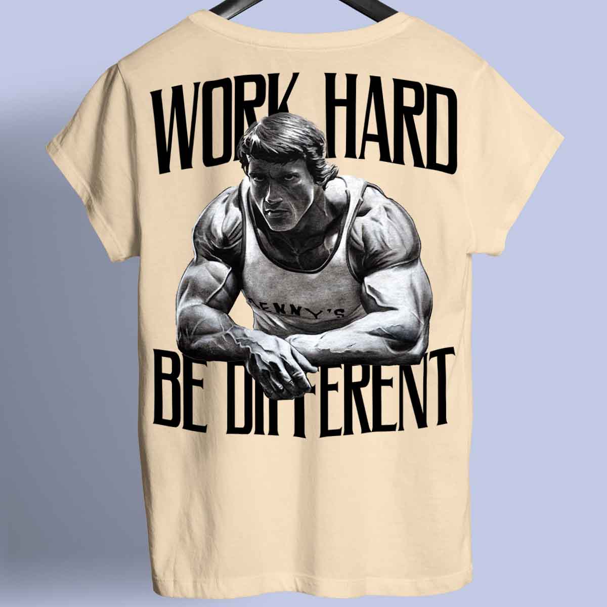 Work Hard - Camisa Premium Unissex Backprint