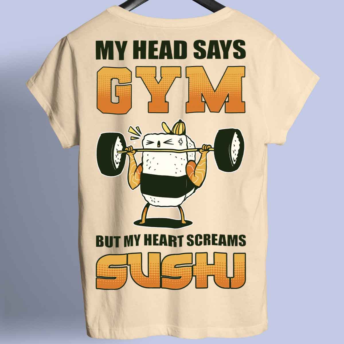 Sushi - Camiseta Premium Unissex Backprint