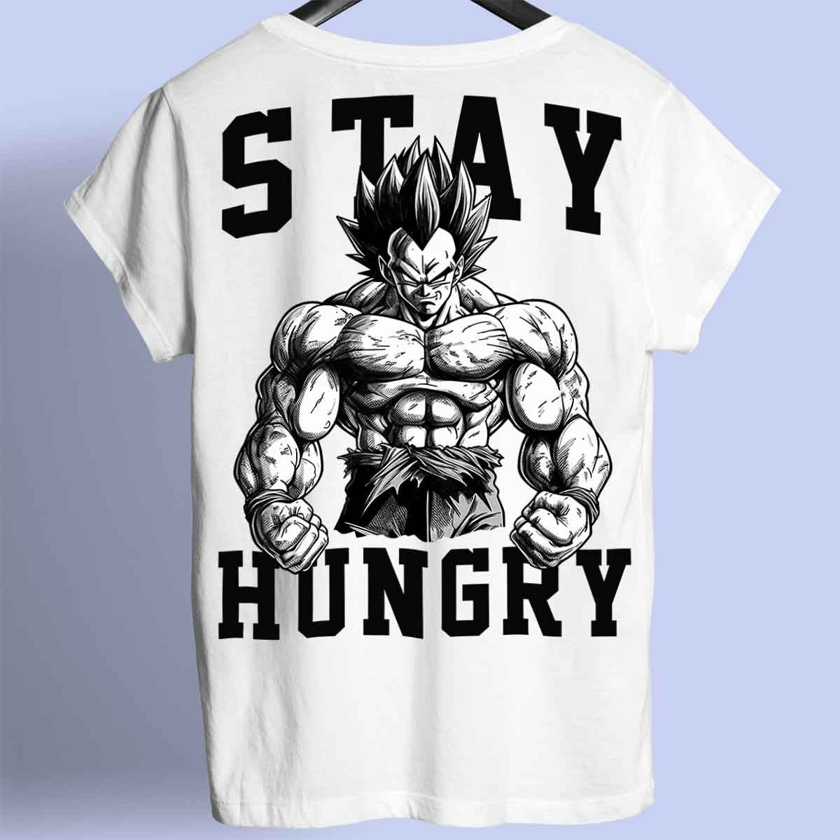 Stay Hungry - Camiseta Premium Unissex Backprint