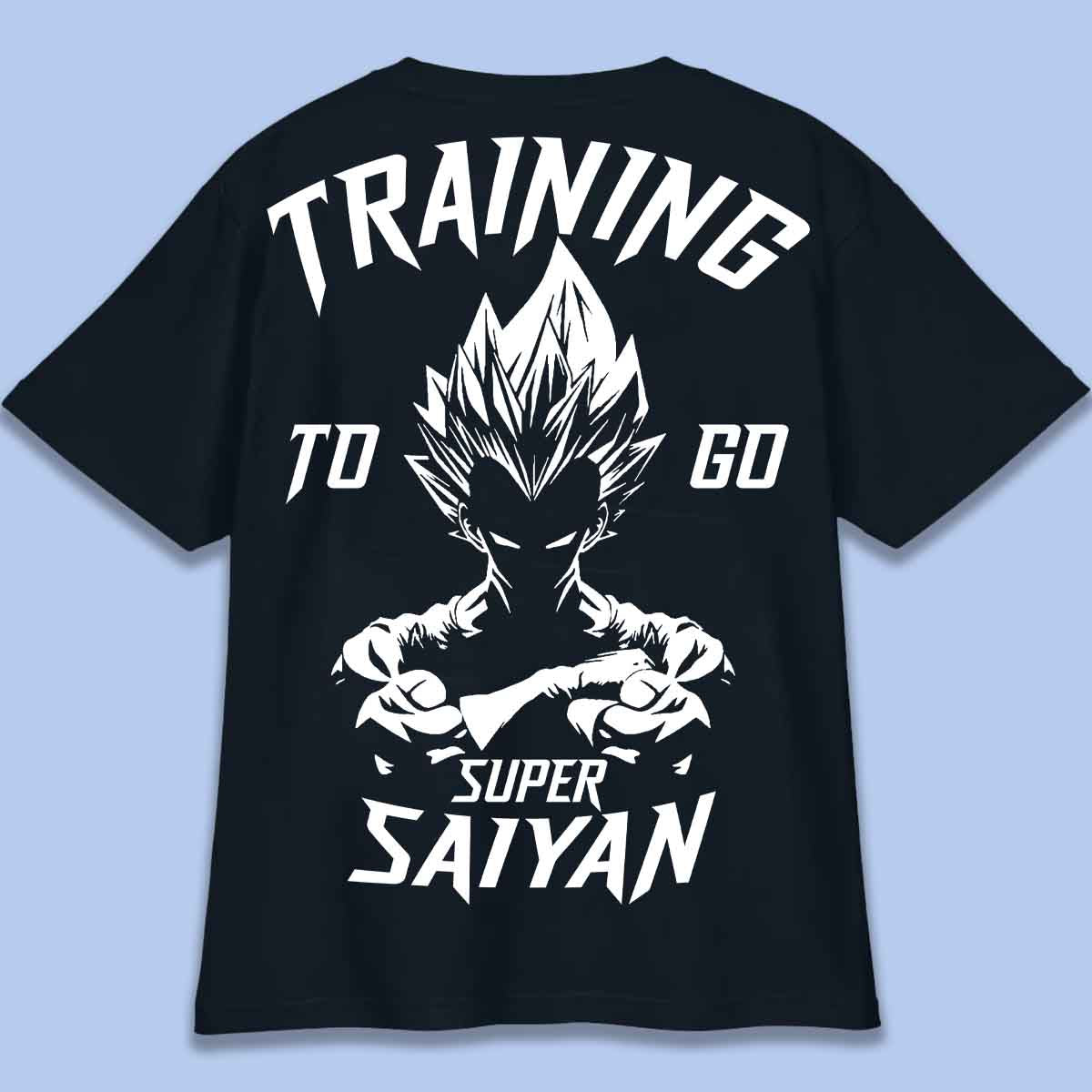 Saiyan - Camiseta Oversize Unissex com Estampa Traseira