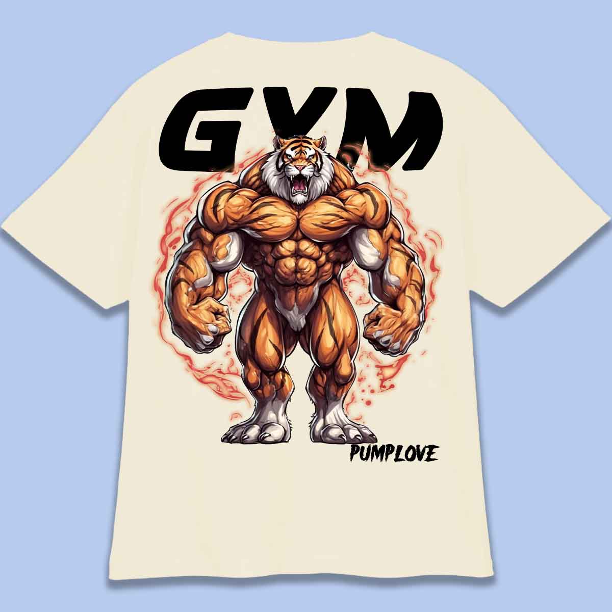 Gym Tiger - T-Shirt Oversize Unisex Backprint