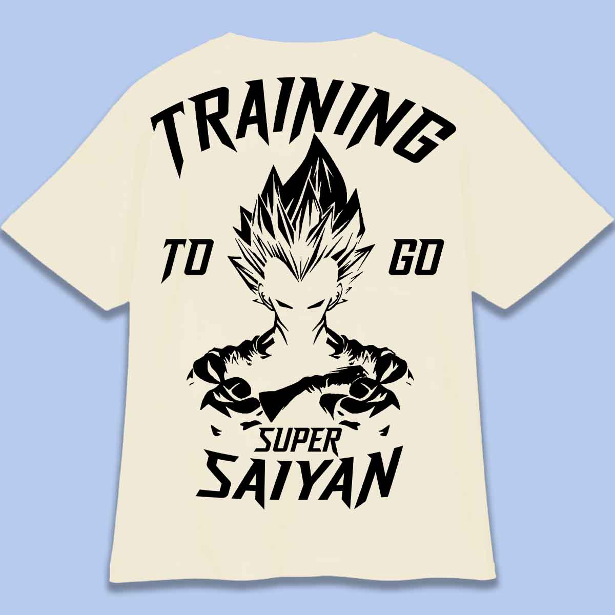 Saiyan - Camiseta Oversize Unissex com Estampa Traseira