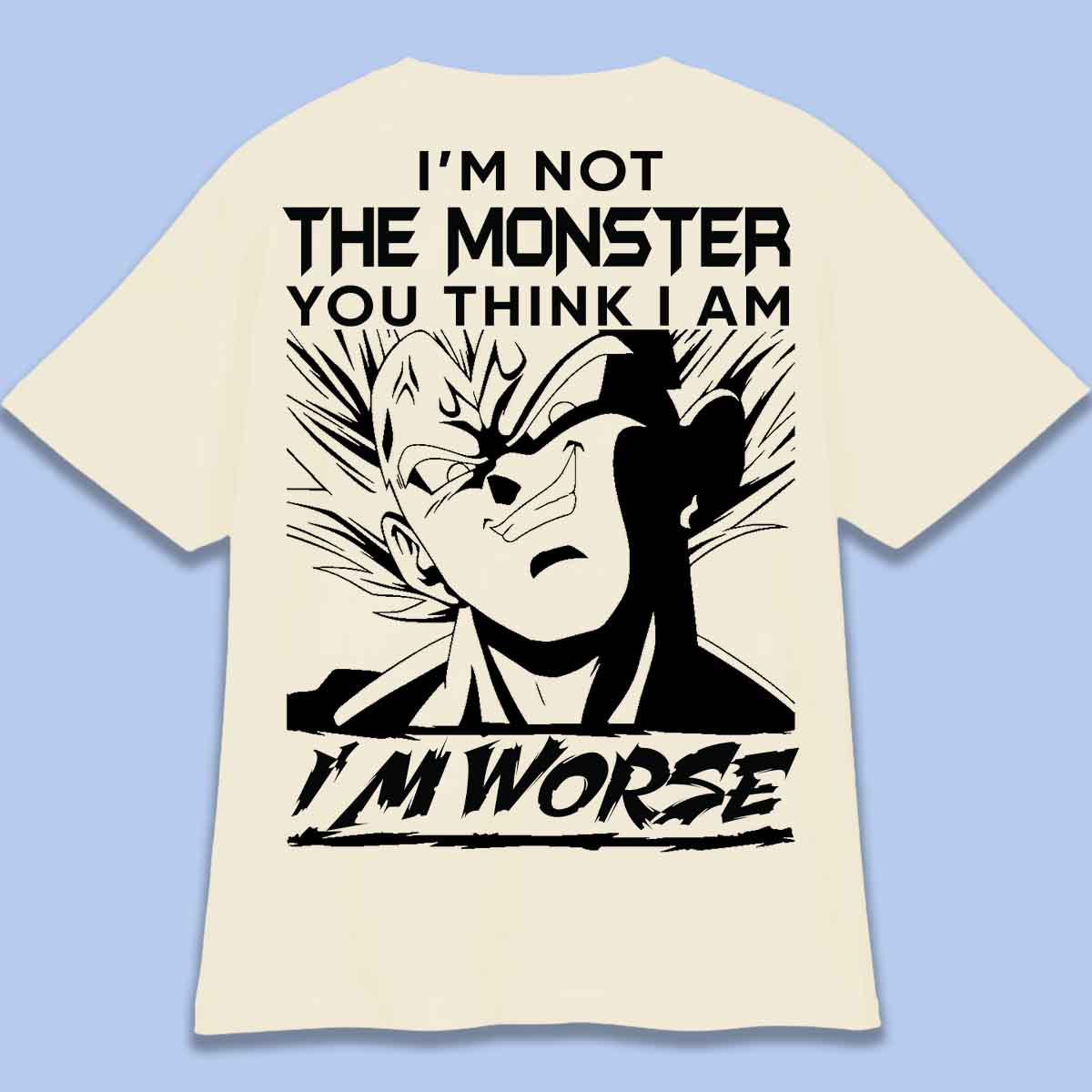 Monster - Camiseta Oversize Unissex com Estampa Traseira