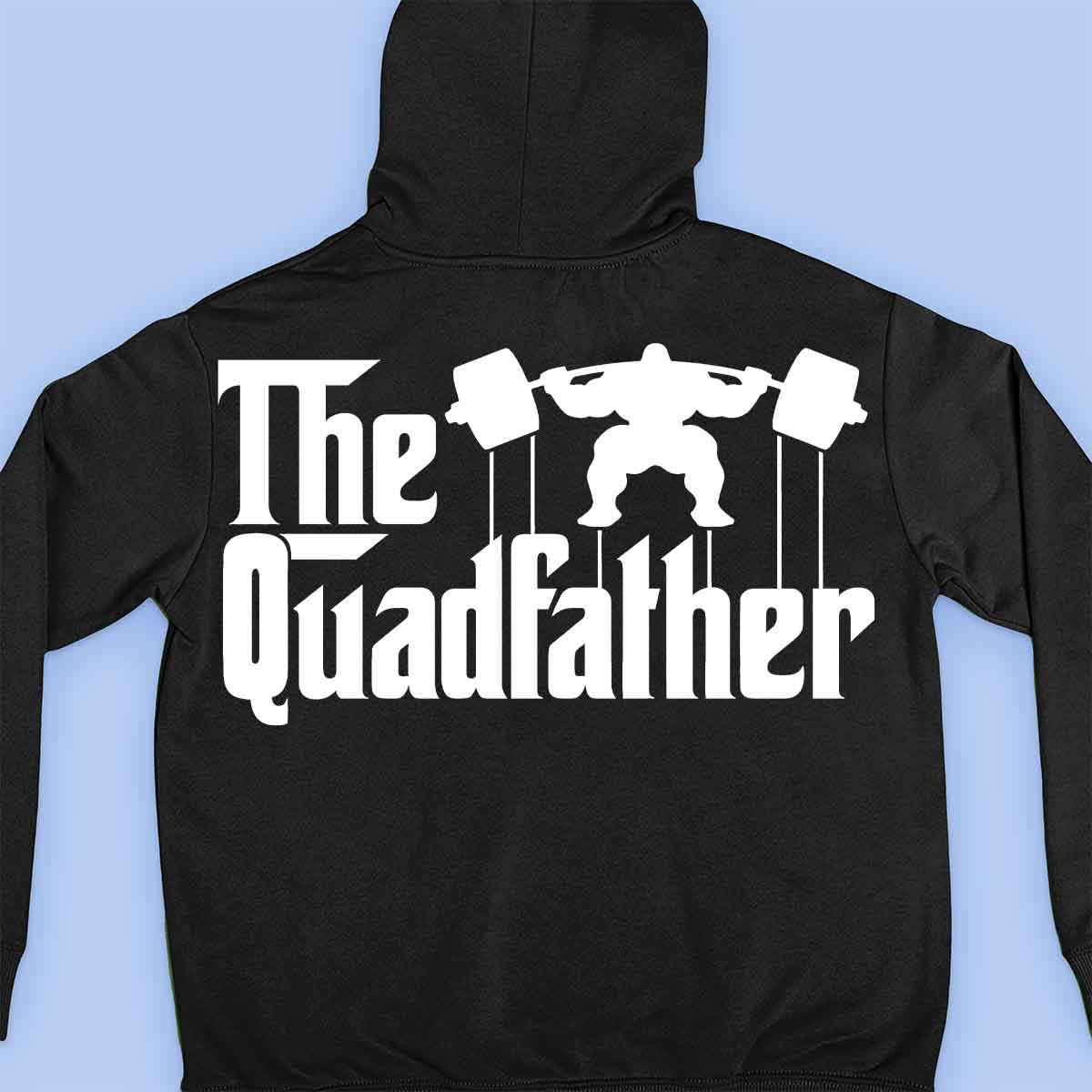 The Quadfather - Impressão traseira unissex com capuz premium