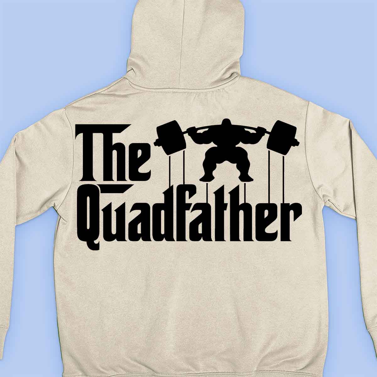 The Quadfather - Impressão traseira unissex com capuz premium